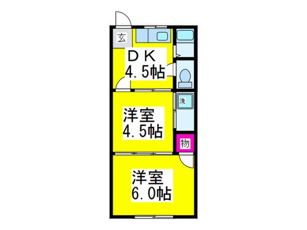 ハイツ朝代東２丁目の物件間取画像